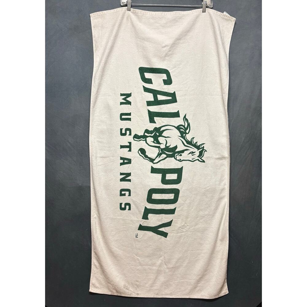 Vintage Cal Poly Mustangs Beach Towel 100% Cotton Oversized College NCAA Sports